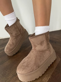 Moteriški UGG stiliaus aulinukai su platforma CLAY Ruda