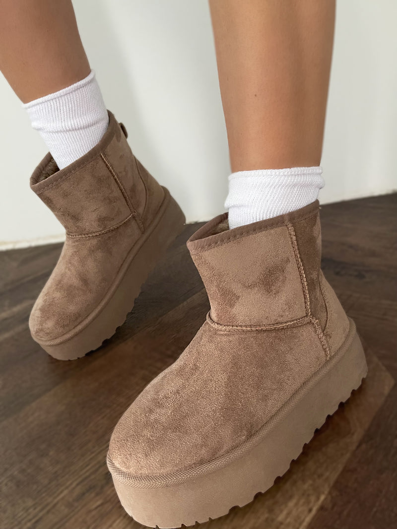 Moteriški UGG stiliaus aulinukai su platforma CLAY Ruda