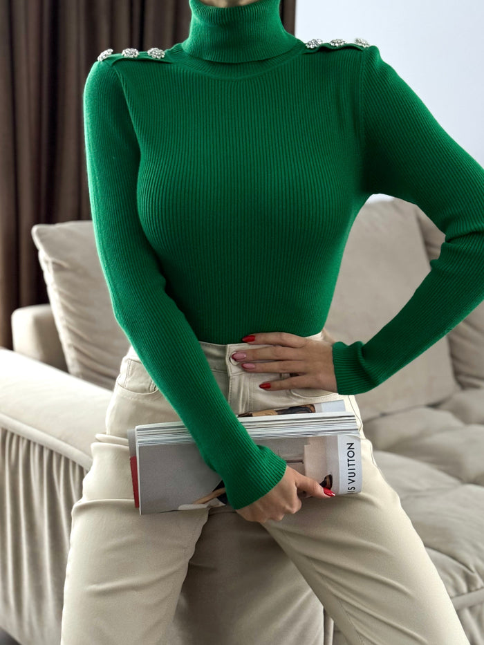Moteriškas megztinis BRAGA Žalia