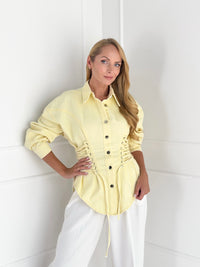 Moteriški džinsiniai marškiniai DOTTIE Geltona