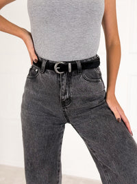 Natūralios odos moteriškas diržas SCOTTIE Juoda/Sidabrinė