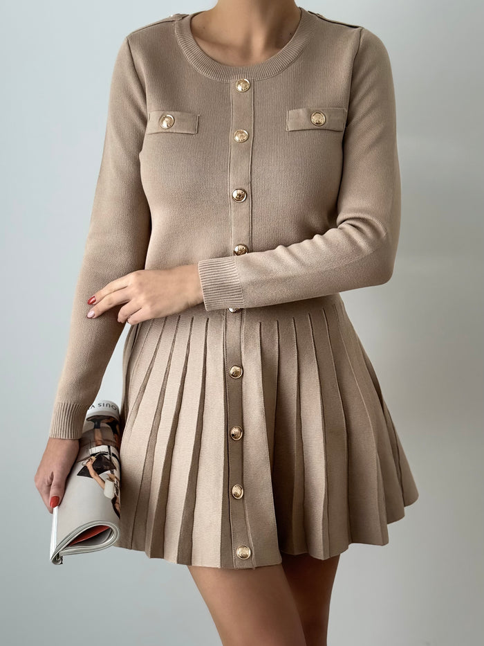 Moteriškas dviejų dalių kostiumėlis ALBERO Šviesiai ruda