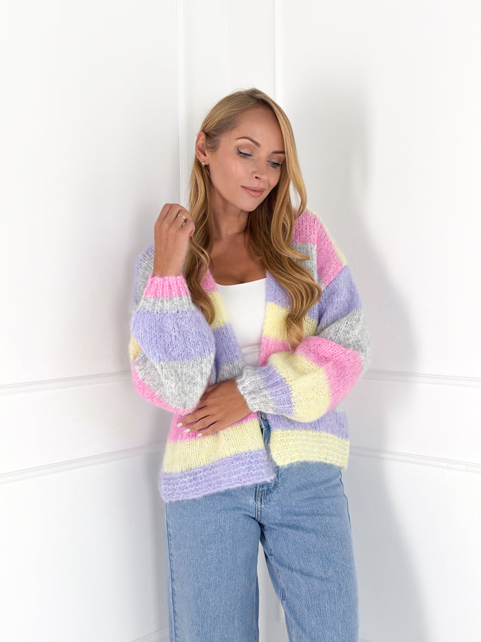 Moteriškas kardiganas su vilna SPRING Pilka