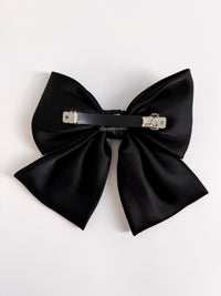 Plaukų segtukas kaspinas SATIN Juoda