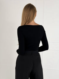 Moteriška medvilninė palaidinė ABIGAIL Juoda