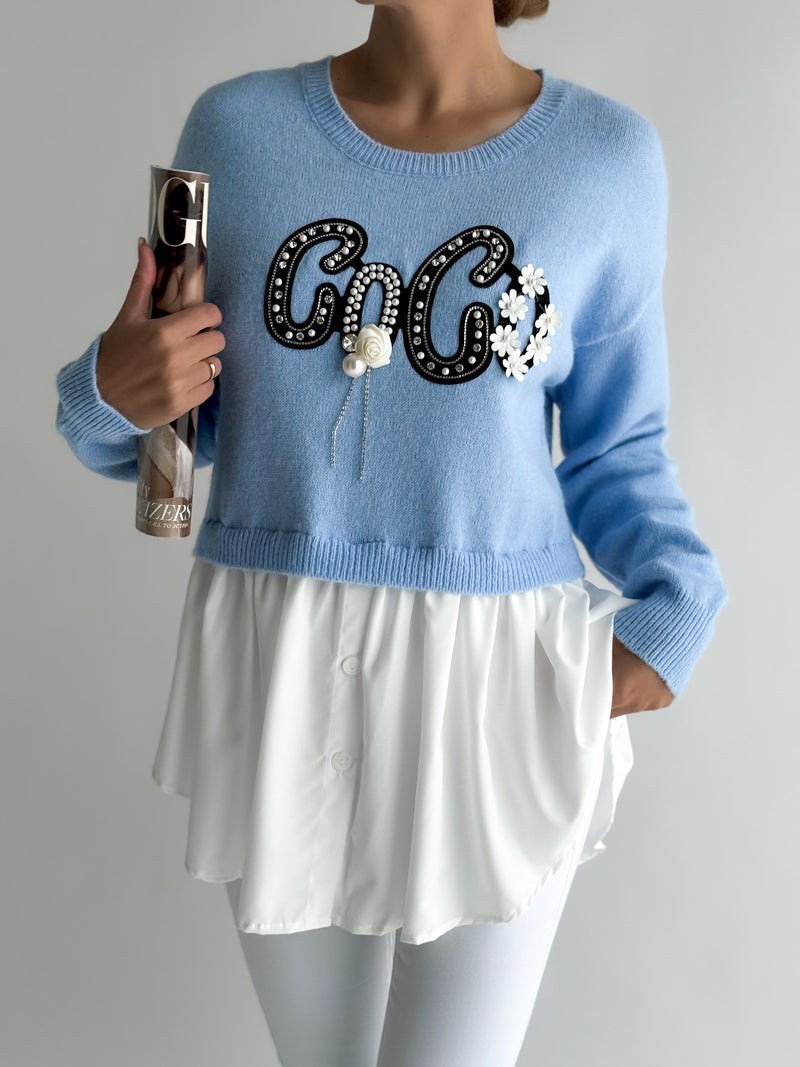 Moteriškas megztinis COCO Žydra