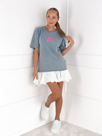 Moteriški medvilniniai marškinėliai CIAO BELLA Pilka