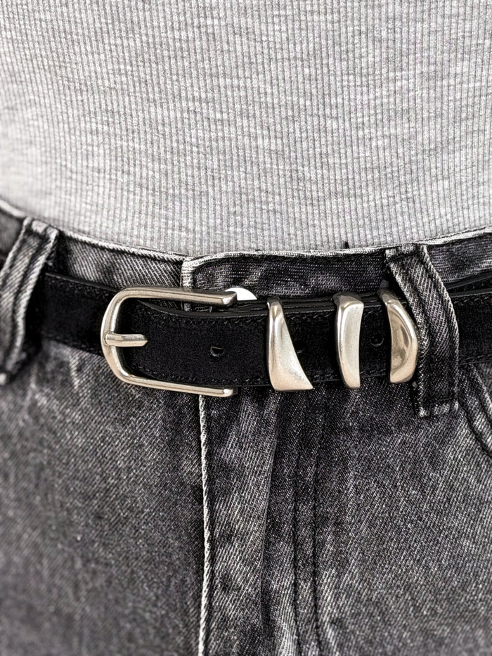 Natūralios odos moteriškas diržas VESPER Juoda