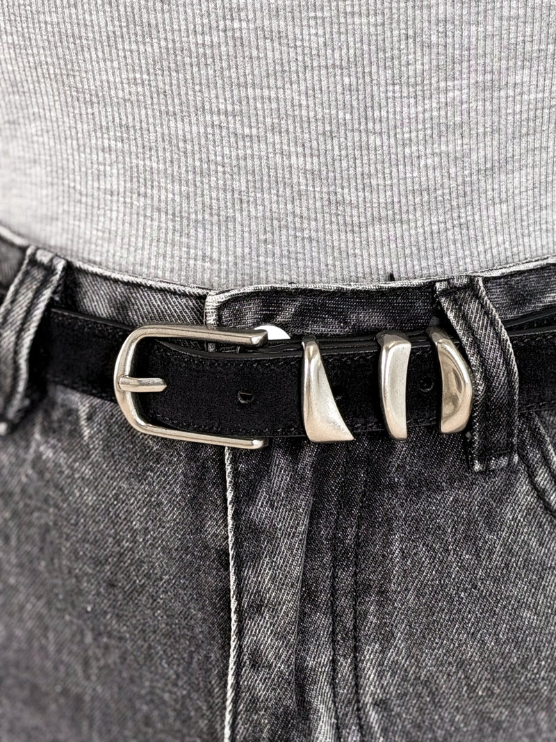 Natūralios odos moteriškas diržas VESPER Juoda