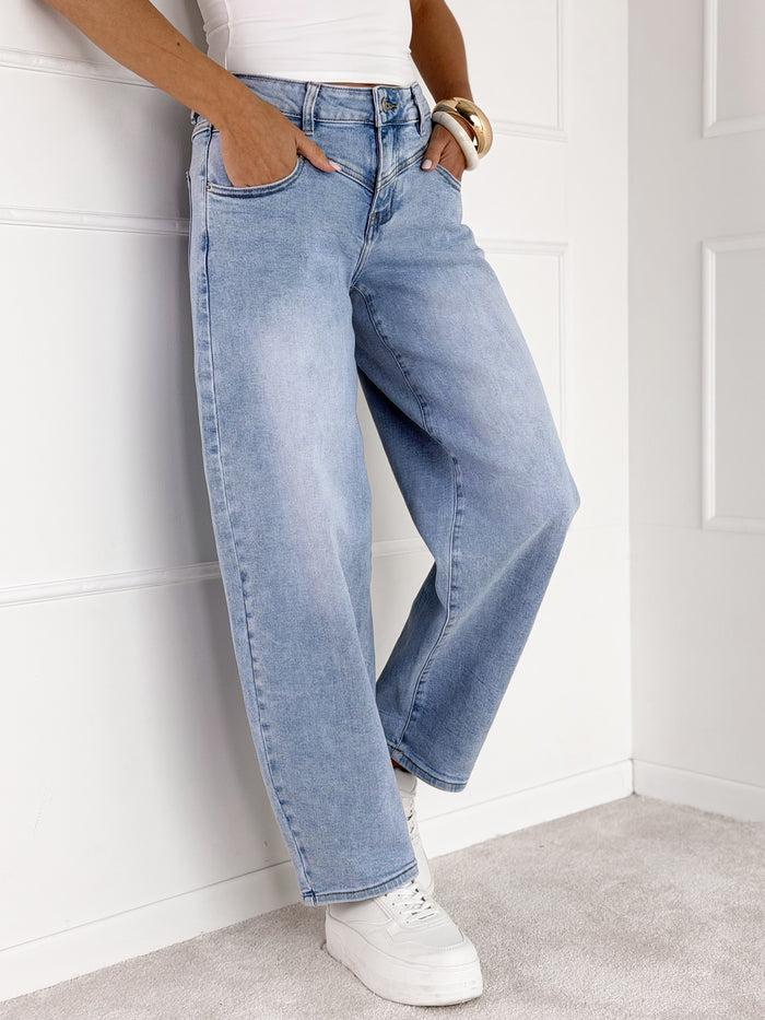 BALLOON modelio moteriški džinsai SHONA Mėlyna