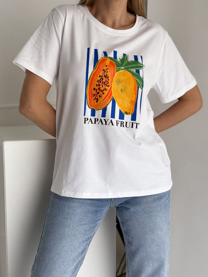 Moteriški marškinėliai PAPAYA Balta