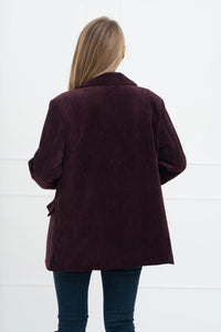 Moteriškas velvetinis švarkas ZIBBY Bordo