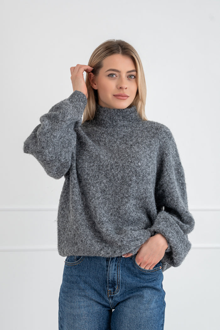 Moteriškas megztinis su vilna MELANIA Pilka