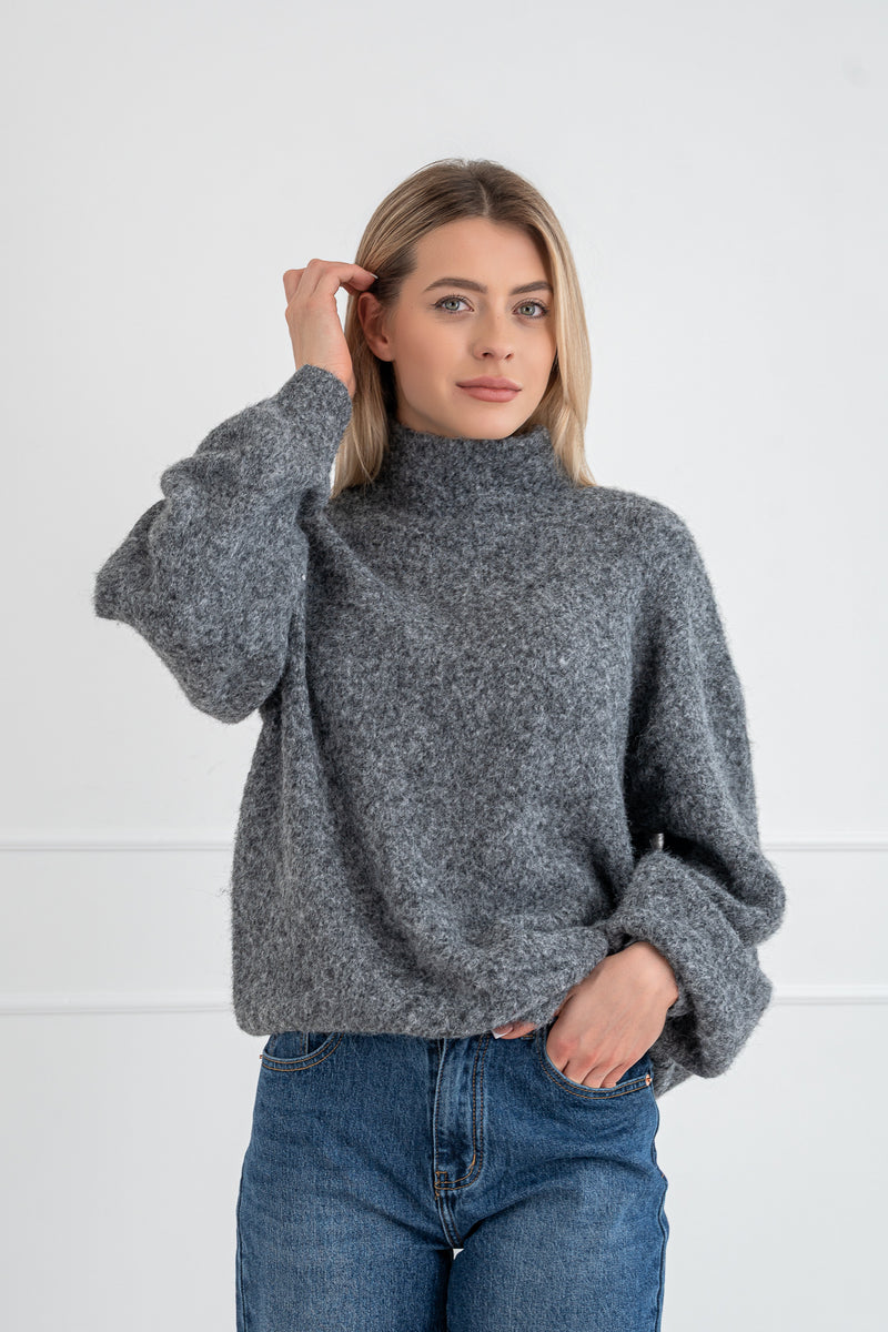 Moteriškas megztinis su vilna MELANIA Pilka