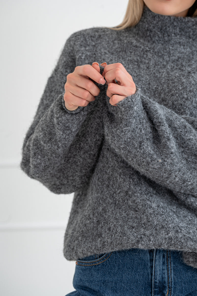 Moteriškas megztinis su vilna MELANIA Pilka