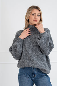 Moteriškas megztinis su vilna MELANIA Pilka