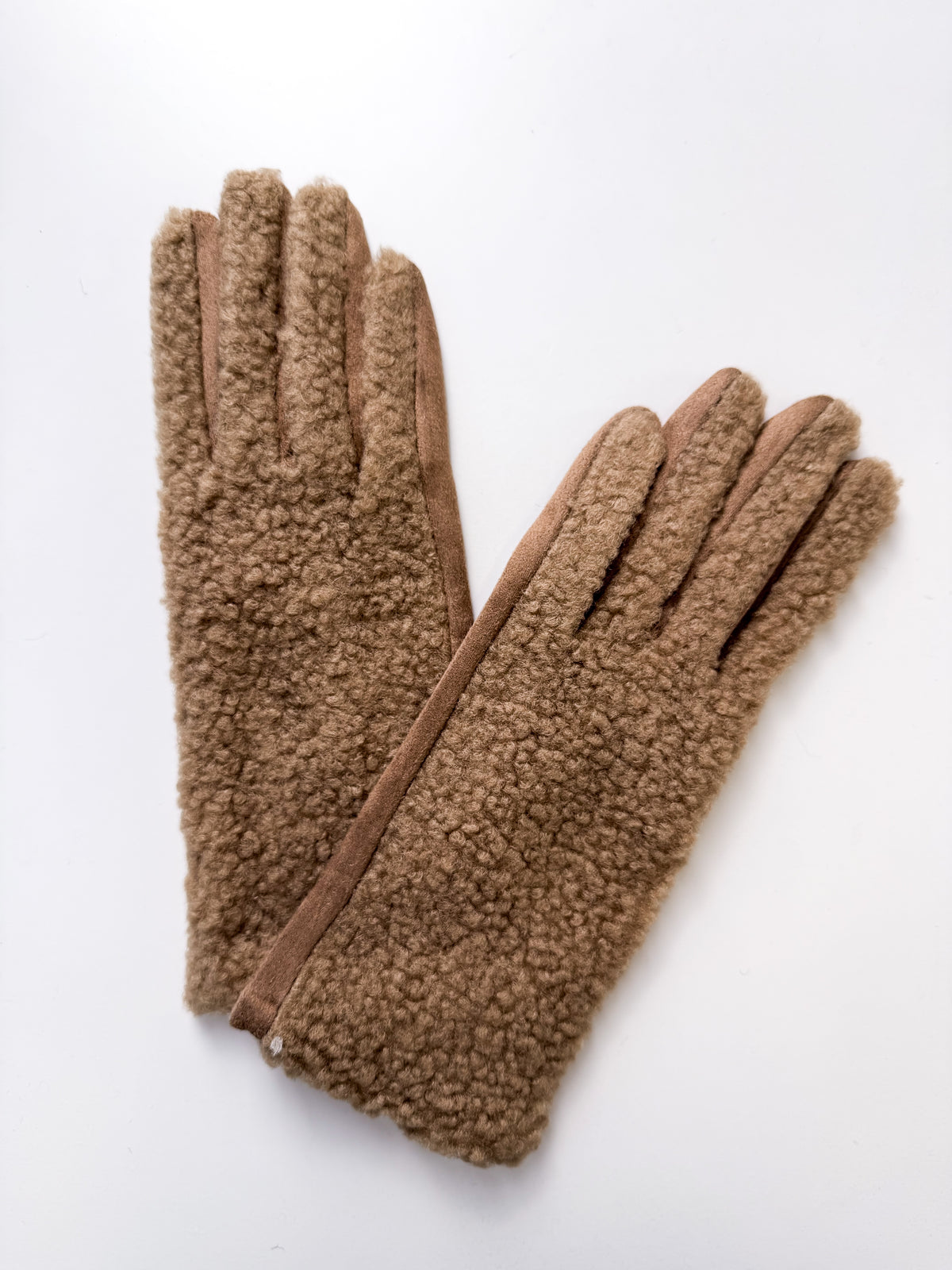 Moteriškos teddy pirštinės ANNIE Ruda