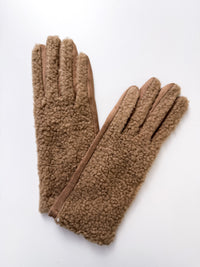 Moteriškos teddy pirštinės ANNIE Ruda