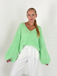 Moteriškas megztinis su vilna LUTHER Mėtinė