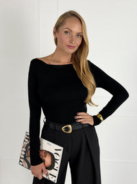 Moteriška medvilninė palaidinė ABIGAIL Juoda