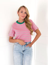 Moteriški medvilniniai marškinėliai IMOGEN Rožinė