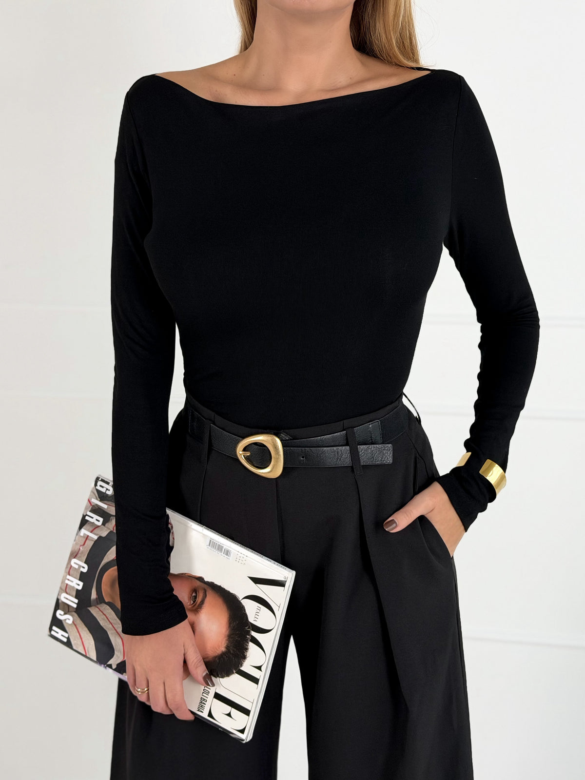 Moteriška medvilninė palaidinė ABIGAIL Juoda