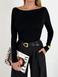 Moteriška medvilninė palaidinė ABIGAIL Juoda