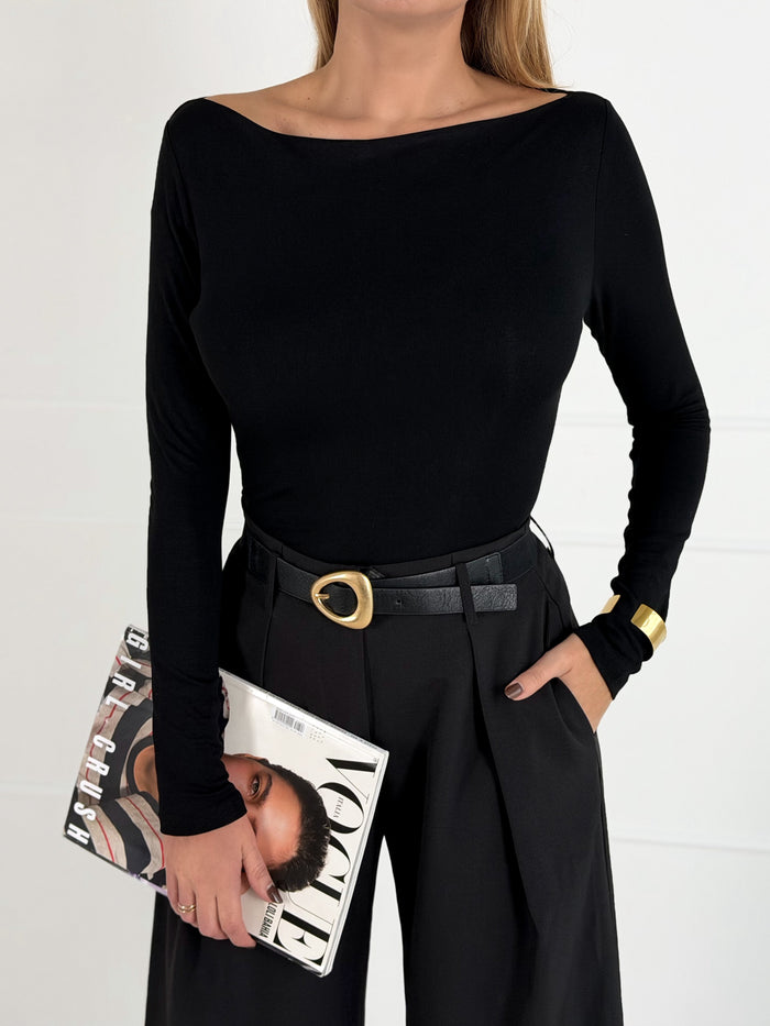 Moteriška medvilninė palaidinė ABIGAIL Juoda