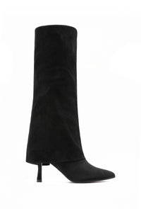 Moteriški dirbtinės odos ilgaauliai FABIAN Juoda