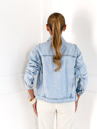 Moteriškas džinsinis švarkas BENTLY Šviesiai mėlyna