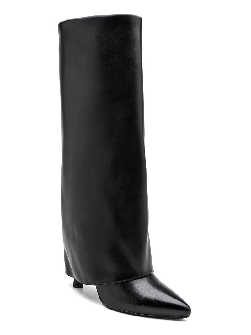 Moteriški dirbtinės odos ilgaauliai MANDO Juoda