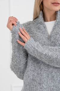 Moteriškas megztinis su vilna CLEO Pilka