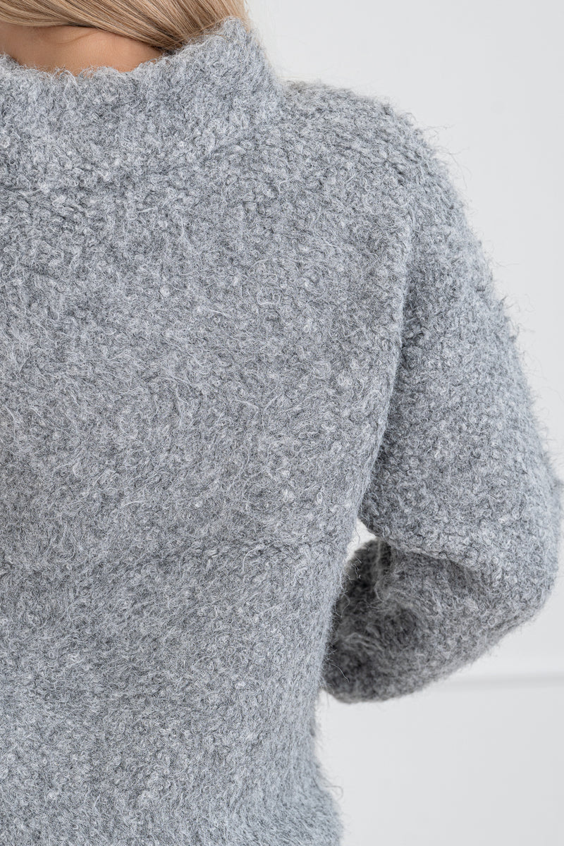 Moteriškas megztinis su vilna CLEO Pilka