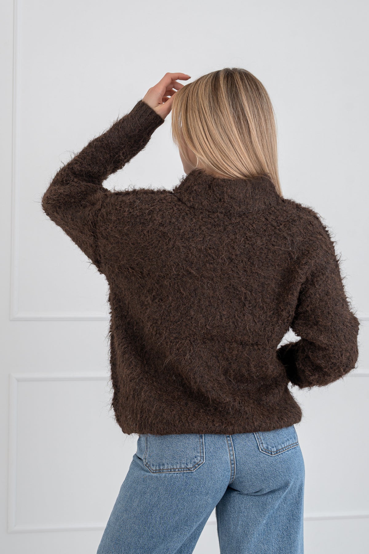 Moteriškas megztinis su vilna CLEO Ruda