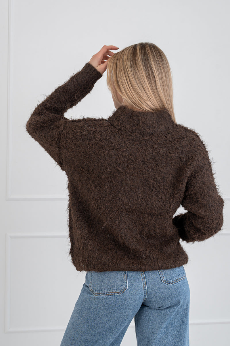 Moteriškas megztinis su vilna CLEO Ruda