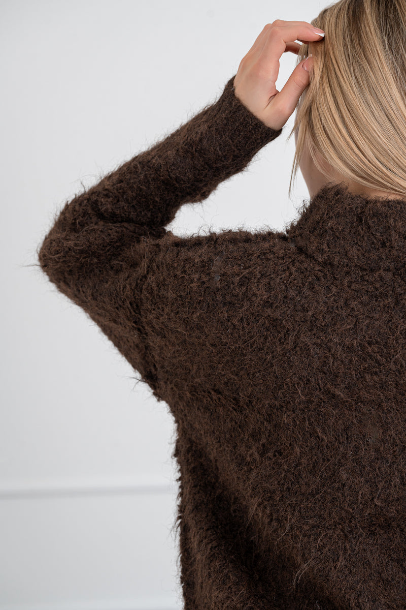 Moteriškas megztinis su vilna CLEO Ruda