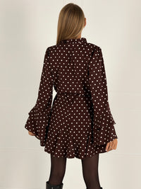 Moteriška taškuota suknelė MARGARITA Ruda