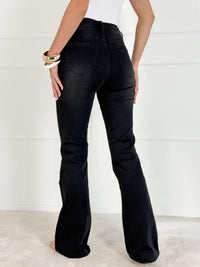 FLARE FIT FULL LENGTH modelio moteriški džinsai LIWEN Juoda