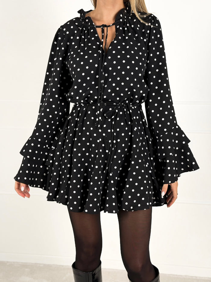 Moteriška taškuota suknelė MARGARITA Juoda