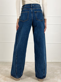 Moteriški platėjantys džinsai VASANTA Tamsiai mėlyna