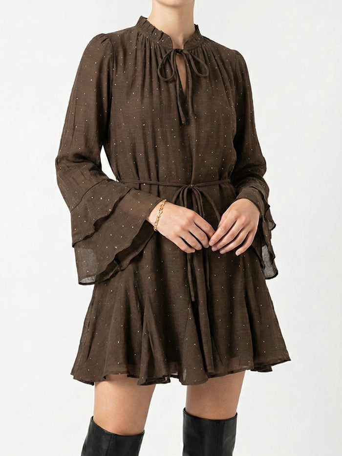 Moteriška šventinė suknelė FELICITY Ruda