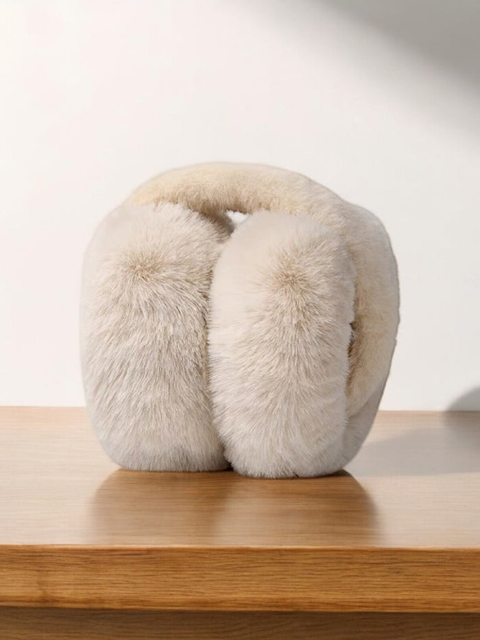 Moteriškos šiltos žieminės ausinės DOLLY Kreminė