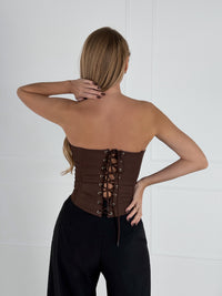 Moteriškas korsetas ZYREN Tamsiai ruda