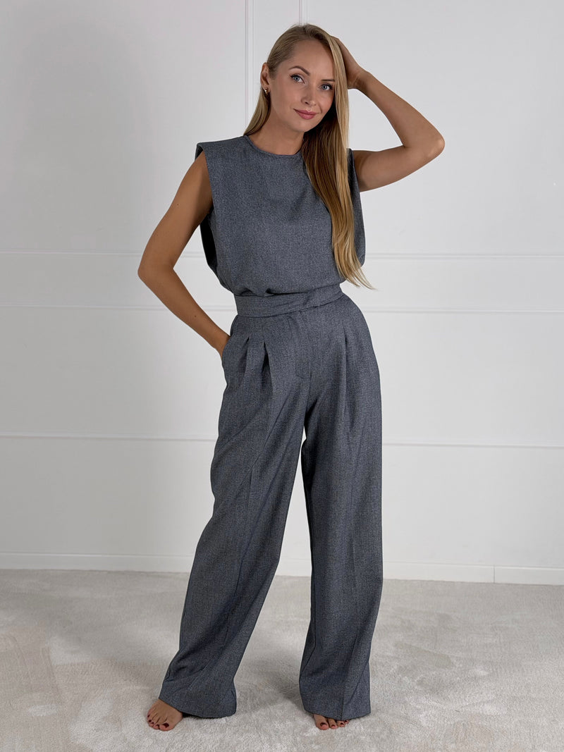 Moteriška puošni palaidinė JULIETA Tamsiai mėlyna