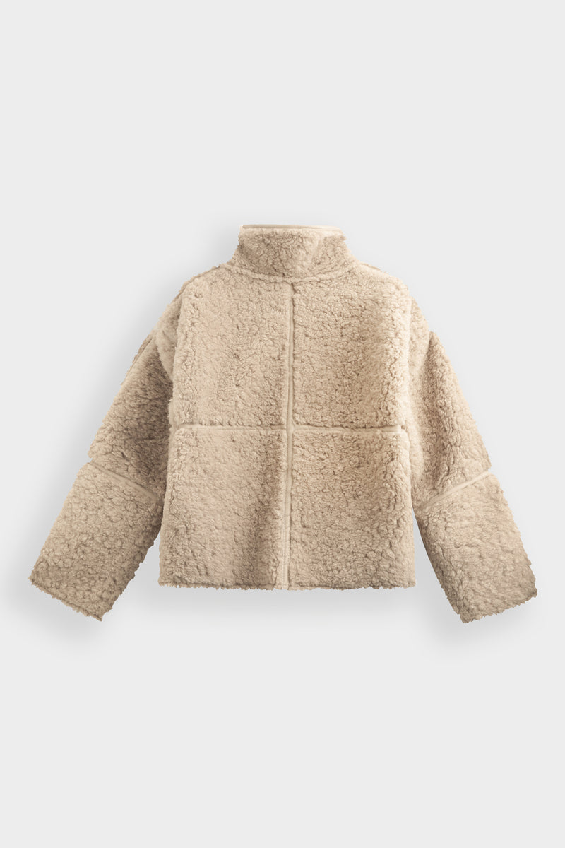 Moteriška kailinė striukė PLUSH Kreminė