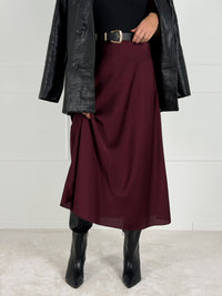 Moteriškas itališkas satino sijonas JENARO Bordo