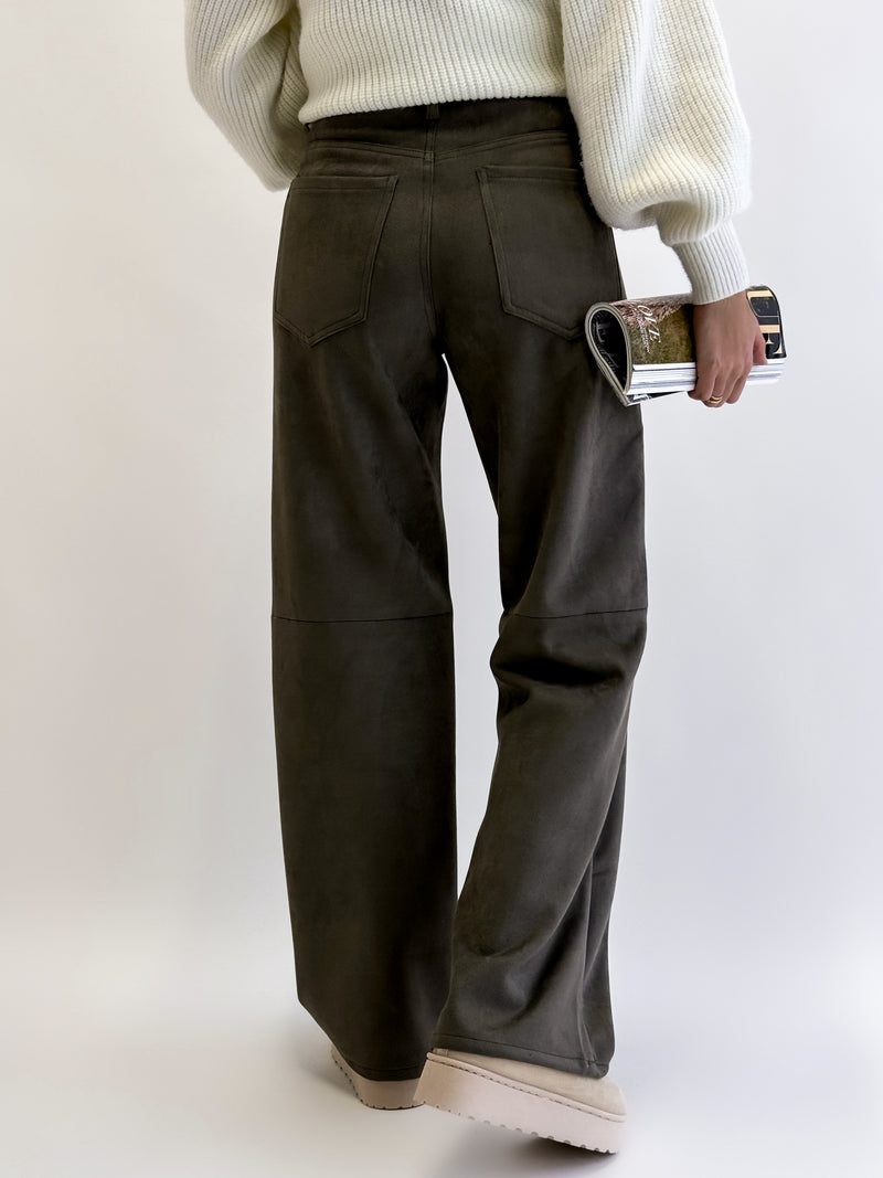 Moteriškos WIDE LEG kelnės ITSUKI Chaki