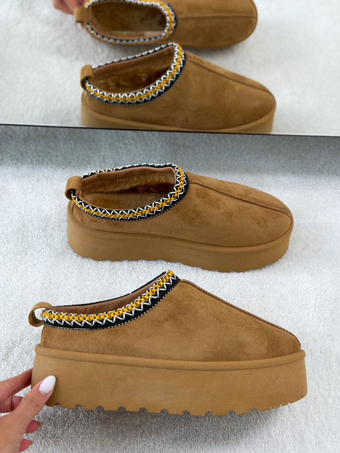 Moteriški UGG stiliaus aulinukai su platforma HOLLIS Ruda