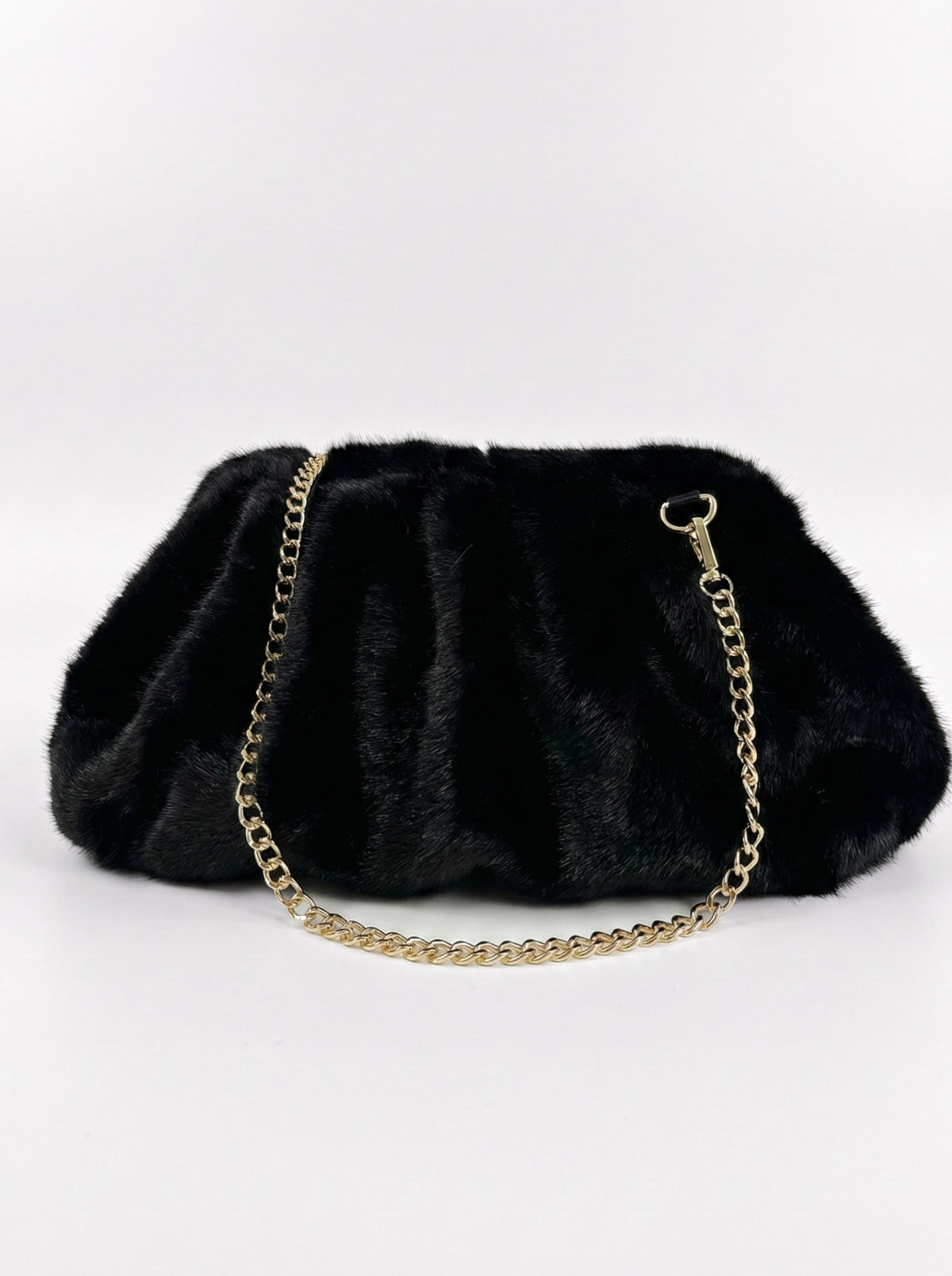 Moteriška dirbtinio kailio rankinė KASSIDY Juoda