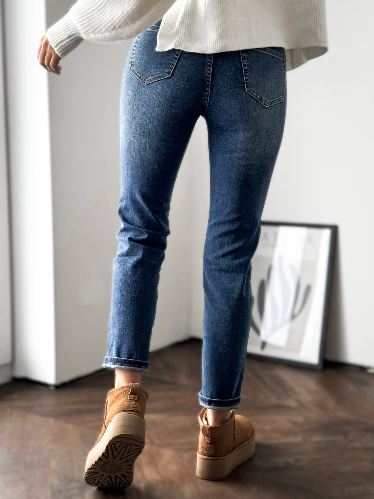 STRAIGHT modelio moteriški elastingi džinsai HARLIE Mėlyna
